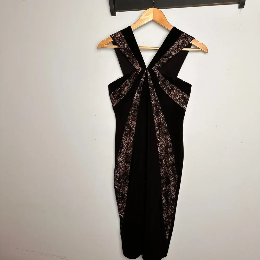 Adrianna Papell Dress Black Lace - Picture 6 of 11